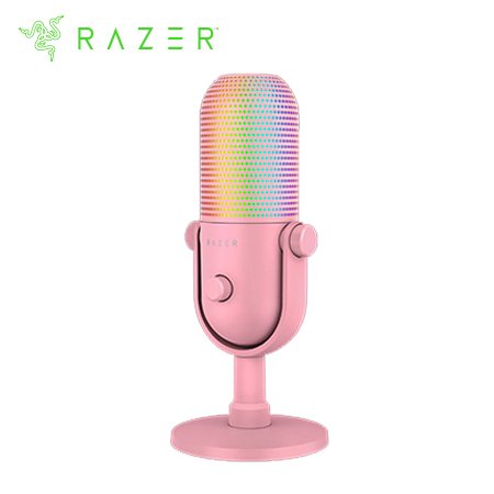 MICROFONO RAZER SEIREN V3 CHROMA USB STREAMING SUPERCARDIOIDE C/N SENSOR TOUCH SILENT QUARTZ (RZ19-05060300-R3U1)