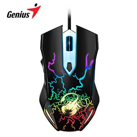 MOUSE GENIUS GX SCORPION SPEAR 2000 DPI 6-BOT RGB BLACK(PN 31040002400)